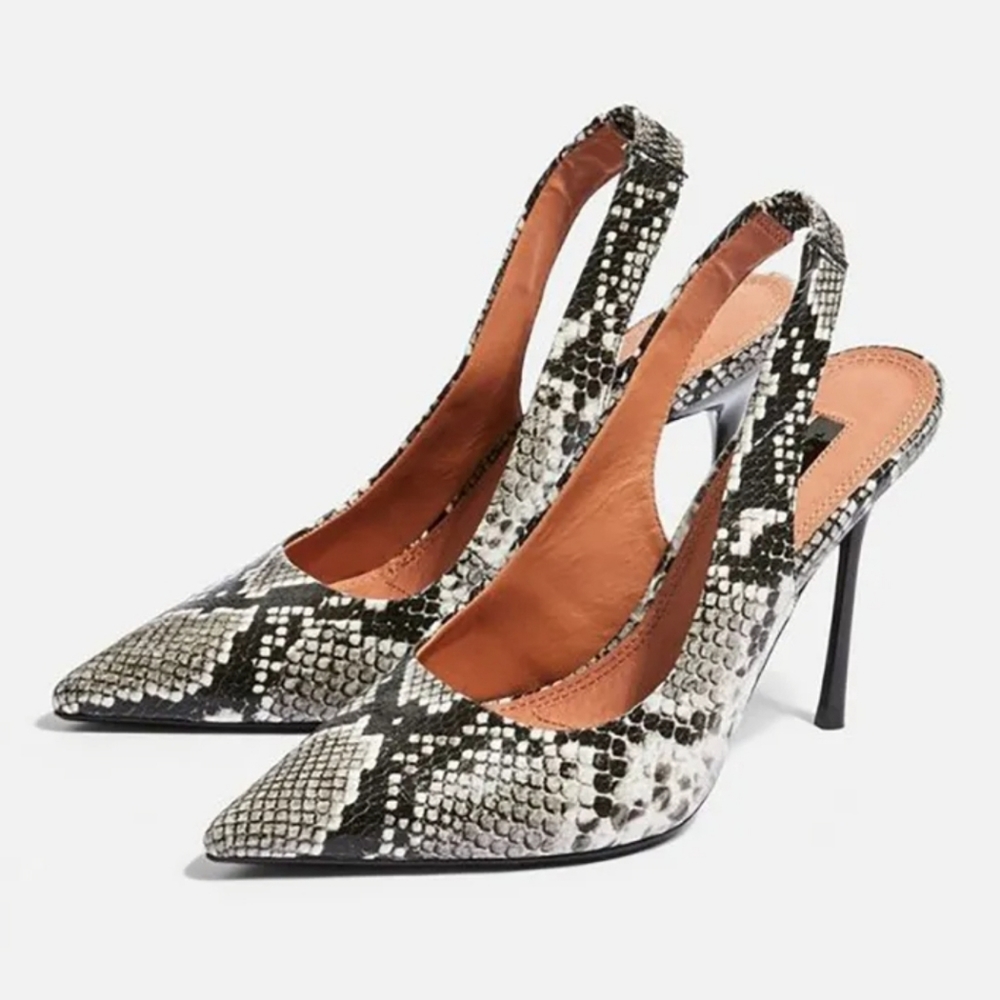 Topshop Snakeskin Pattern Heels